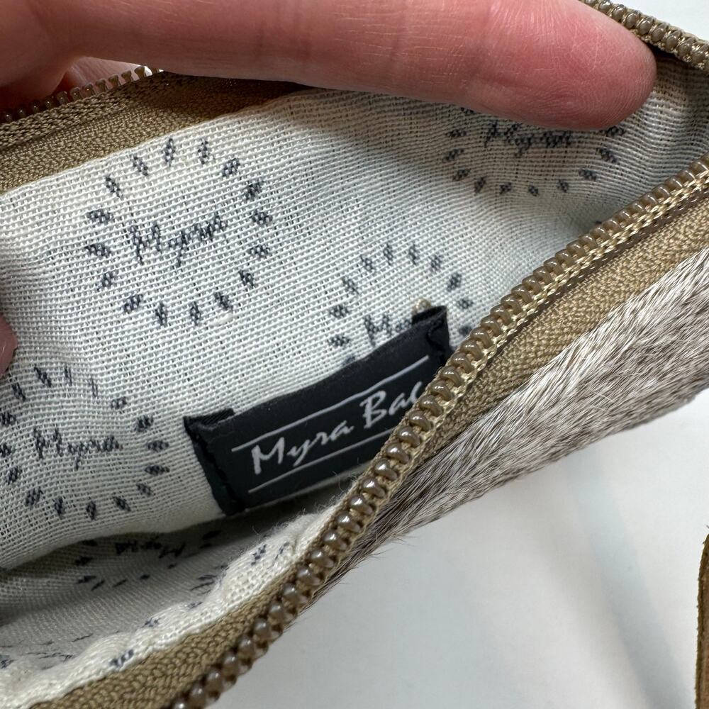 Myra Bag Fur Canvas Crossbody Gray Neutral Boho Western Indie Granola Festival - Picture 7 of 7